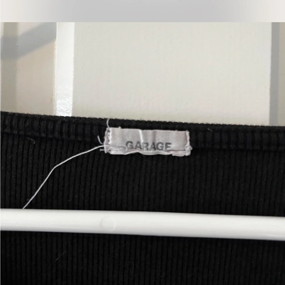 Garage Black Long Sleeve Crop Top - Picture 3 of 3